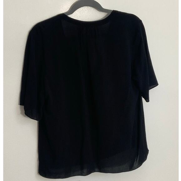 Velvet by Spencer & Graham Black Vneck blouse - Picture 3 of 5